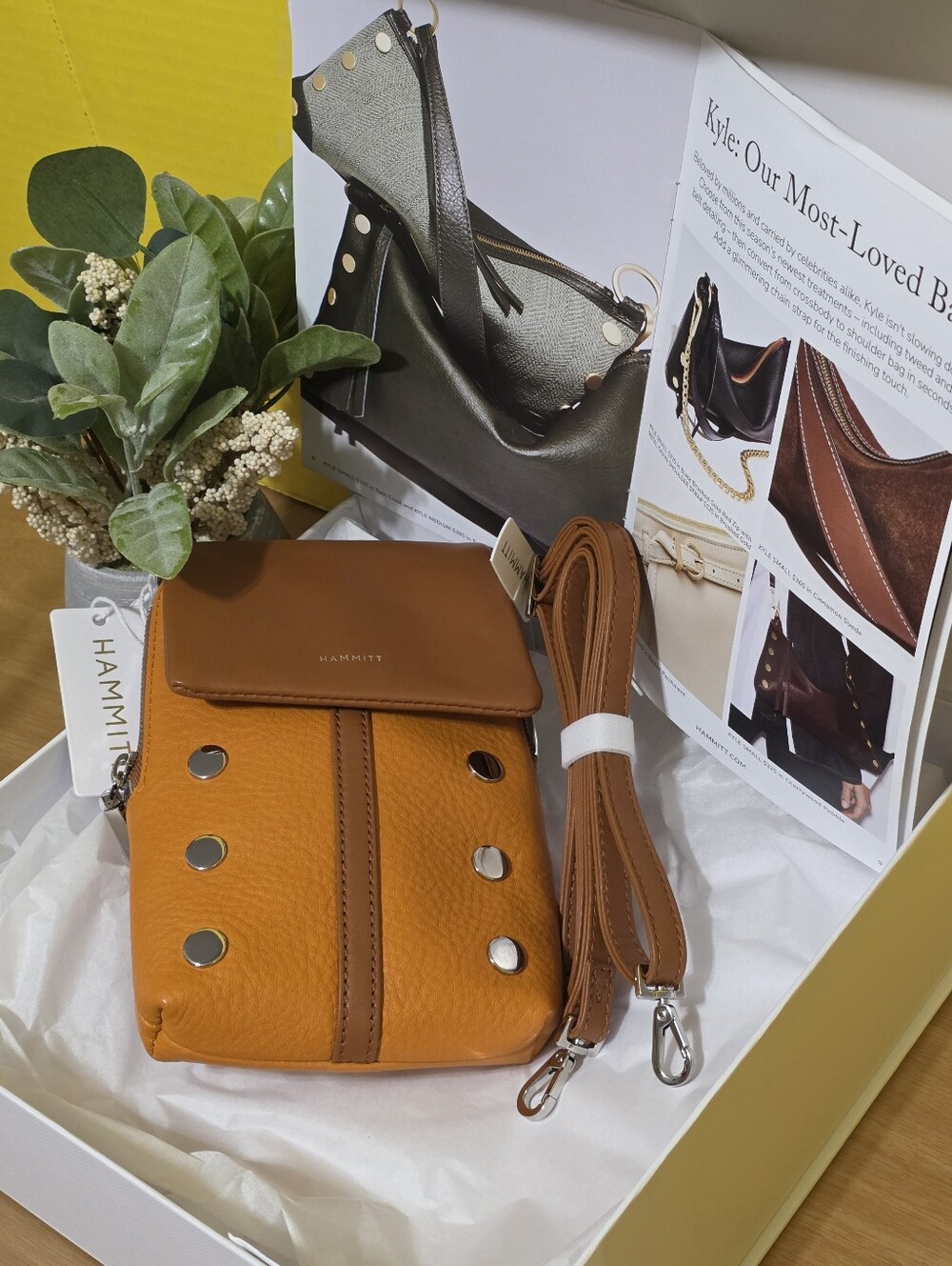 Hammitt Pebbled Leather Vip Mobile Crossbody